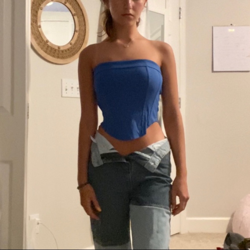 COPY - blue corset top